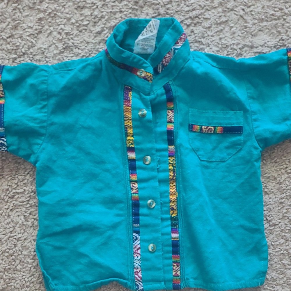 Baby boy mexican guayabera shirt